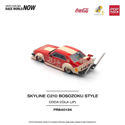 PR640135 POPRACE 1:64 Nissan Skyline C210 KAIDO RACER BOSOZOKU STYLE COCA COLA JP