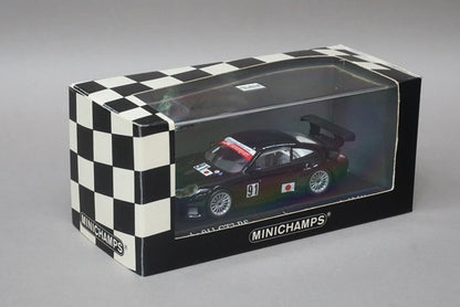 1:43 MINICHAMPS 400056971 Porsche 911 GT3 RS Essais du Mans 2005 #91