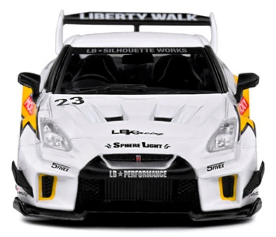 S4311208 SOLIDO 1:43 Nissan GT-R R35 LB Silhouette White/Yellow model car