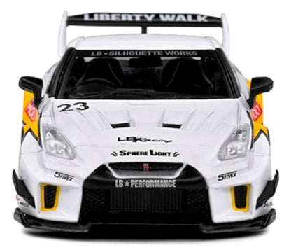 S4311208 SOLIDO 1:43 Nissan GT-R R35 LB Silhouette White/Yellow model car