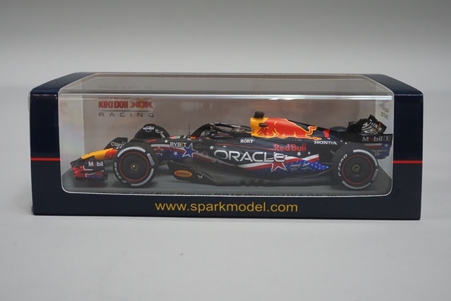 1:43 SPARK S8915 Oracle Red Bull Racing RB19 Winner USA GP 2023 #1 Max Verstappen