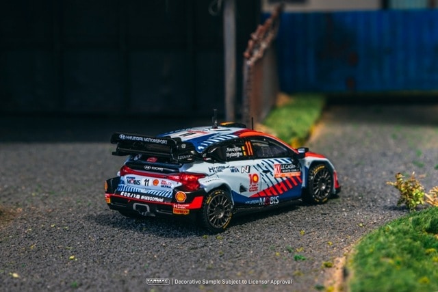 T64-089-24MCR11 Tarmac Works 1:64 Hyundai i20 N Rally1 Hybrid Rallye Monte-Carlo 2024 Winner Thierry Neuville / Martijn Wydaeghe model car