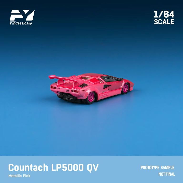 FY64060 Finclassically 1:64 Lamborghini Countach Lp5000 QV Metallic pink