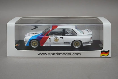 1:43 SPARK SG609 BMW E30 M3 Zackspeed 1st Zolder DTM 1987 #1 model car