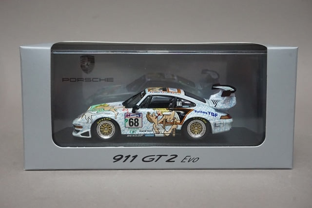 1:43 MINICHAMPS PMC02000112 Dealer special order Porsche 911 GT2 Evo #68