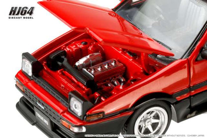 HJ645052RB Hobby Japan 1:64 Toyota Sprinter Trueno Late Model JDM Style Red / Black