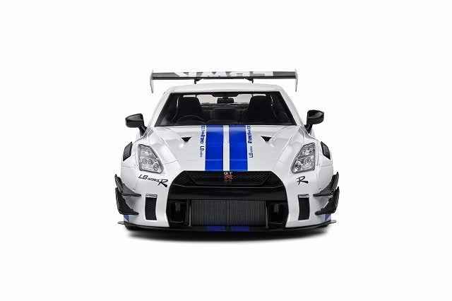 S1805816 SOLIDO 1:18 Nissan GT-R R35 LB WORKS Paul Tribute 2024 White/Blue model car