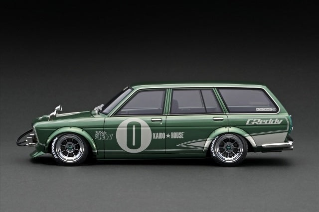 [ Pre-order ] IG3148 ignition model 1:18 Nissan Datsun Bluebird (510) Wagon Green Metallic With Mr.Jun Imai