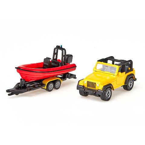SK1658 SIKU Jeep Wrangler with Boat