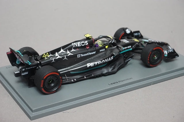 1:43 SPARK S8911 Mercedes-AMG Petronas F1 Team W14 E-Performance Spanish GP 2nd 2023 #44 L. Hamilton model car