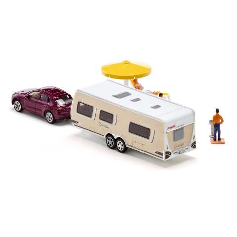 SK2542 SIKU 1:55 Porsche Macan with Caravan