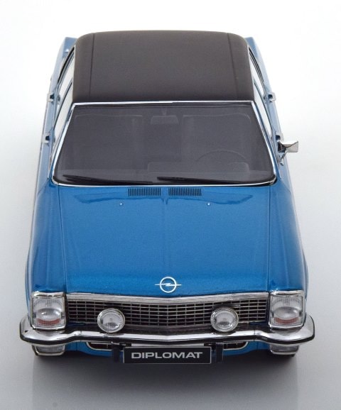 [ Pre-order ] 183686 NOREV 1:18 Scale Opel Diplomat V8 1969 Blue Metallic/Matte Black (Modellissimo Custom Order)