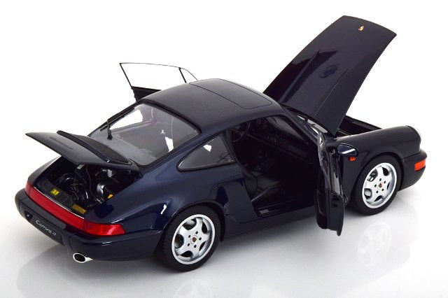 [ Pre-order ] 187324 NOREV 1:18 Scale Porsche 911 (964) Carrera 4 1990 Coupe in Dark Blue Metallic, Custom Order from MODELISSIMO