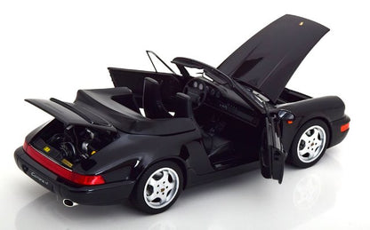 [ Pre-order ] 187332 NOREV 1:18 Scale Porsche 911 (964) Carrera 4 1990 Cabrio Black Metallic (Modellissimo Custom Order)