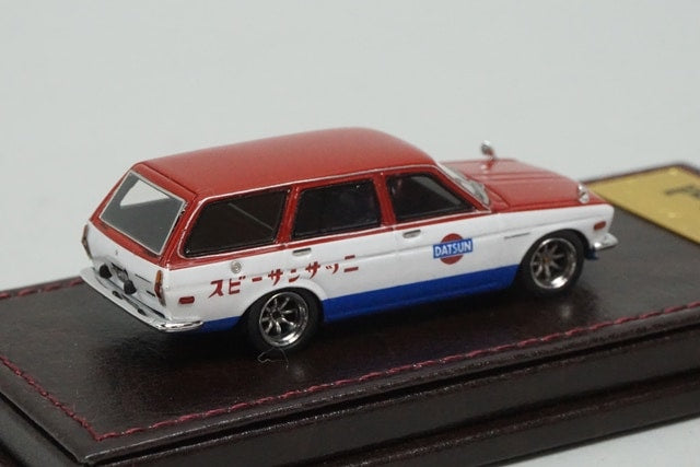 1:64 Ignition model IG2882 Nissan Datsun Bluebird (510) Wagon Red/White/Blue model car