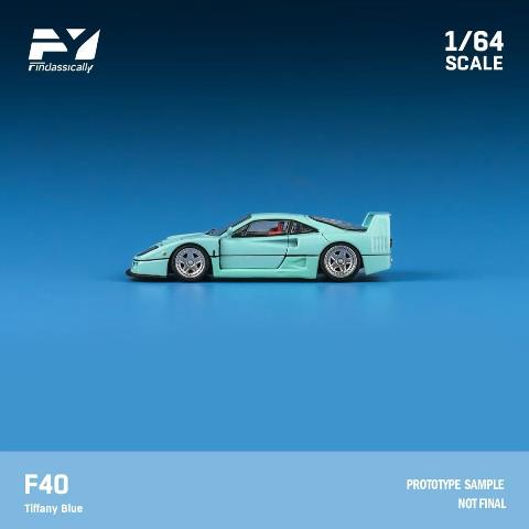FY64081 Finclassically 1:64 F40 Tiffany Blue