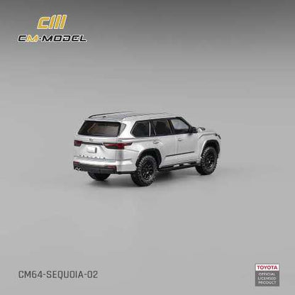 CM64-Sequoia-02 CM-Model 1:64 Sequoia Toyota Sequoia XK80 TRD Pro Silver Grey model car