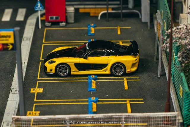 T64G-075-YE Tarmac Works 1:64 Mazda RX-7 VeilSide Fortune7 Yellow/Black