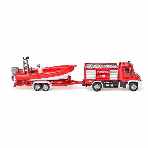 SK1636 SIKU Unimog Fire Truck with Boat