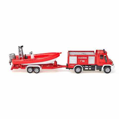 SK1636 SIKU Unimog Fire Truck with Boat