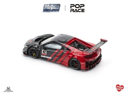 [ Pre-order ] PRE0011 POP RACE x Enigma 1:64 Honda NSX GT3 Evo22 Advan Chase Livery Blister Ver.
