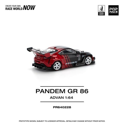 [ Pre-order ] PR640228 POP RACE 1:64 Toyota PANDEM GR86 Modified Car ADVAN