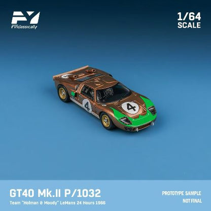 [ Pre-order ] FY64089 Finclassically 1:64 GT40 Mk.II P1032 “Holman & Moody” LeMans 24 Hours 1966 #4 Brown