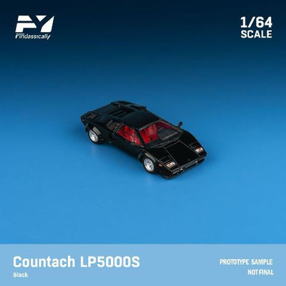 FY64093 Finclassically 1:64 Countach LP5000S Metallic black modelcar