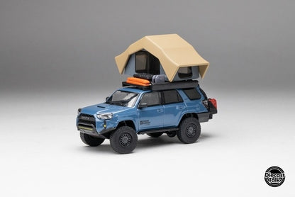DTG0016-FR GCD Gaincorp Products 1/64 Toyota 4Runner TRD PRO Overland CavalryFront Runner x DiecastTalk Blue