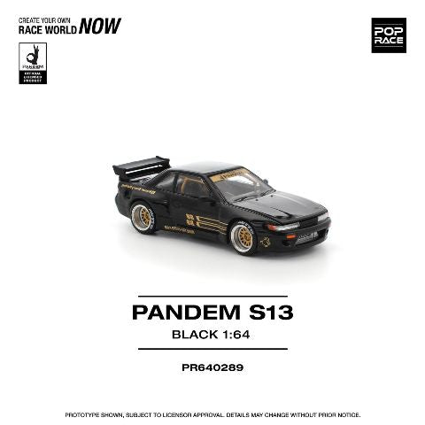 [ Pre-order ] PR640289 POP RACE 1:64 Nissan Pandem Silvia S13 BLACK