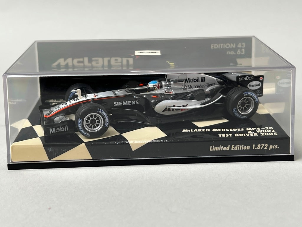 1:43 MINICHAMPS 530054355 McLaren Mercedes MP4-20 Test Driver 2005 #35 model car