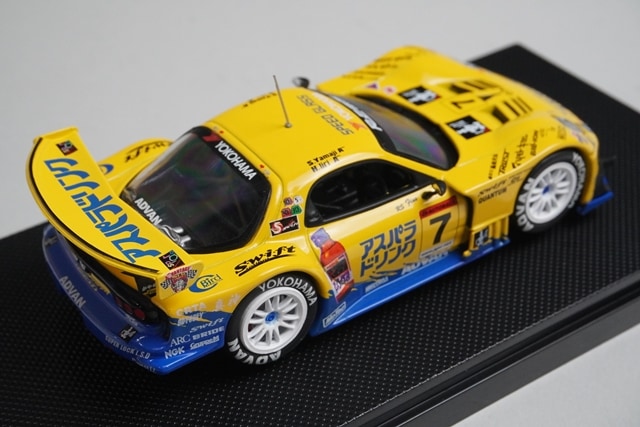 1:43 EBBRO 43707 Mazda Amemiya Asparagus Drink RX7 JGTC 2004 #7 Yellow model car