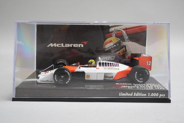 1:43 MINICHAMPS 413880012 Eurosport McLaren Honda MP4/4 Japanese GP 1988 #12 model car