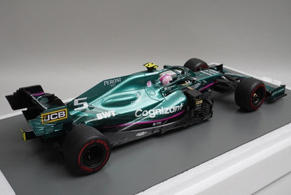 1:18 Spark 18S598 Aston Martin AMR21 Azerbaijan GP 2nd 2021 #5 S.Vettel model car