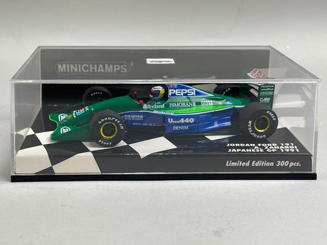 1:43 MINICHAMPS 410910332 Jordan Ford 191 JAPANESE Japanese Grand Prix 1991 #32 A. Zanardi