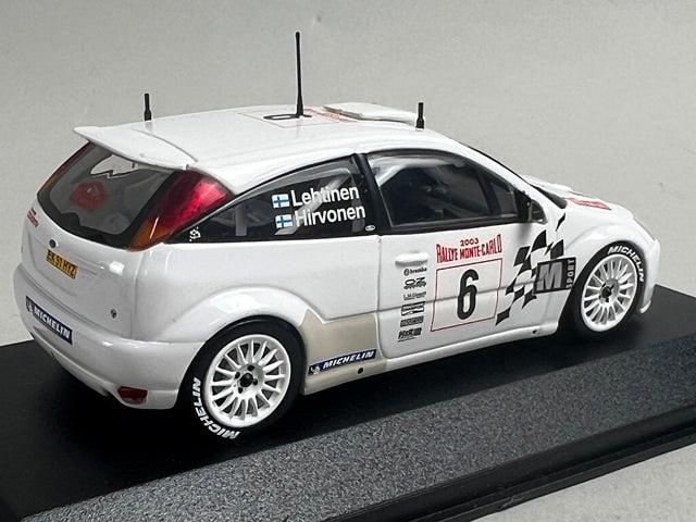 1:43 MINICHAMPS 430038906 Ford Focus RS WRC Monte Carlo Rally 2003 #6 M. Hirvonen J. Lehtinen model car
