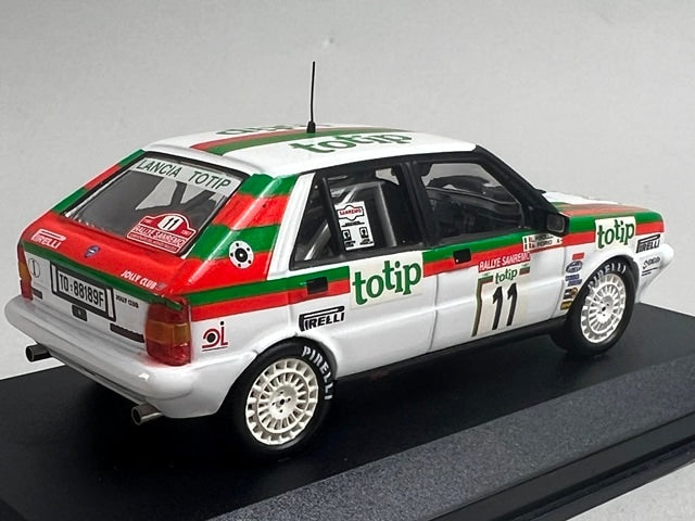 1:43 ixo SCR003 LANCIA DELTA HF 4WD TOTIP SAN REMO RALLY 1987 #11 A. Fiorio L. Pirola model car
