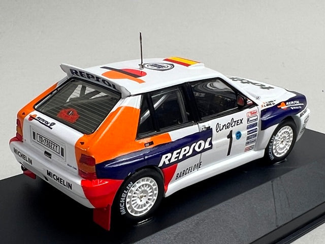 1:43 ixo RAC070 Lancia Delta Integrale 16V Monte Carlo Rally 1993 #1 C. Sainz L. Moya model car