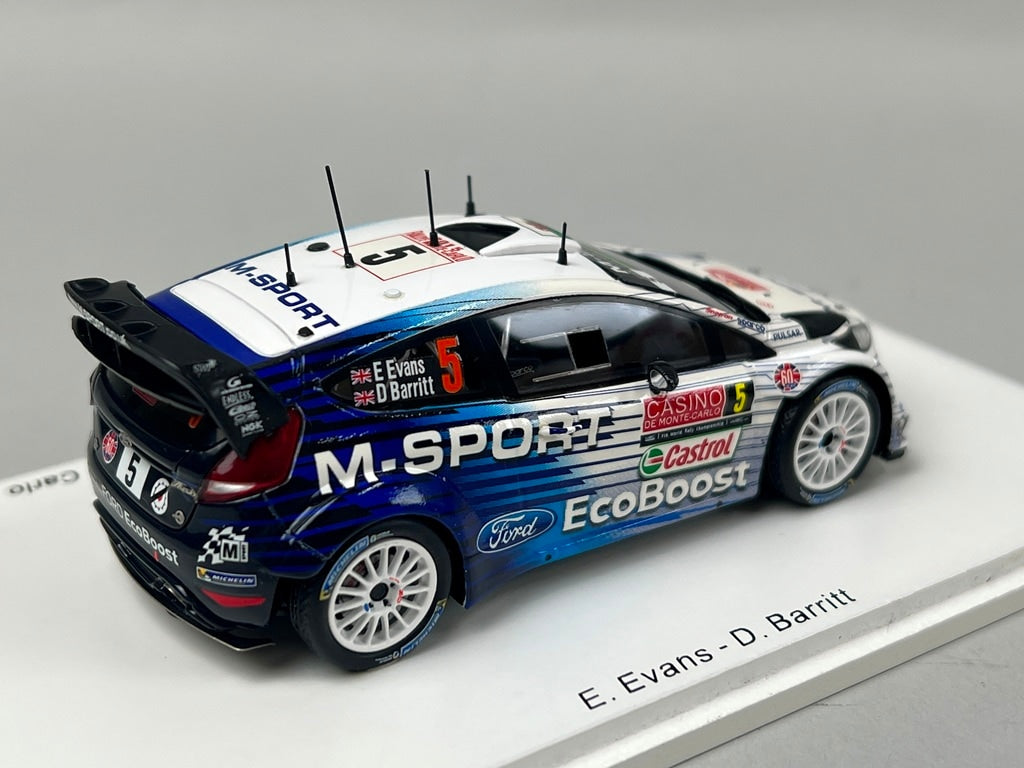 1:43 Spark S4505 Ford Fiesta WRC M-Sport World Rally Team Monte Carlo 2015 #5 E. Evans D. Barritt model car