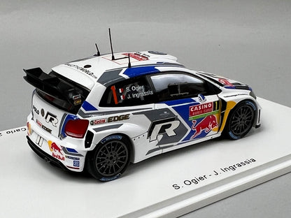 1:43 Spark S3785 Volkswagen Polo R WRC MONTE CARLO Rally 2014 #1 S. Ogier J. Ingrassia model car