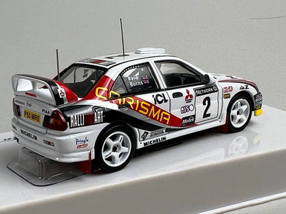 1:43 ixo RAC392LQ Mitsubishi Carisma GT Evolution IV RAC Rally 1997 #2 R. Burns R. Reid model car