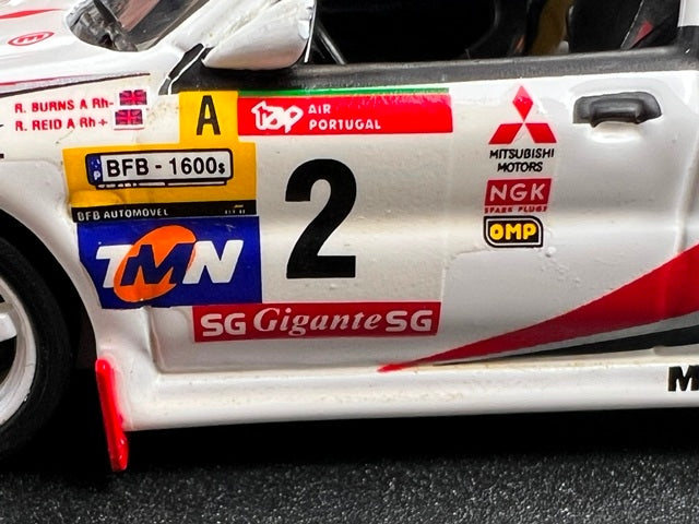 1:43 VITESSE V98064 Mitsubishi Carisma GT TAP PORTUGAL Rally 1997 #2 R. Burns R. Reid model car
