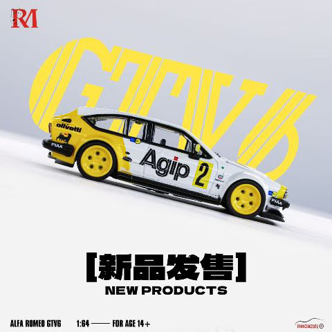 RM 1:64 Alfa Romeo gtv6 Wide-Body White yellow