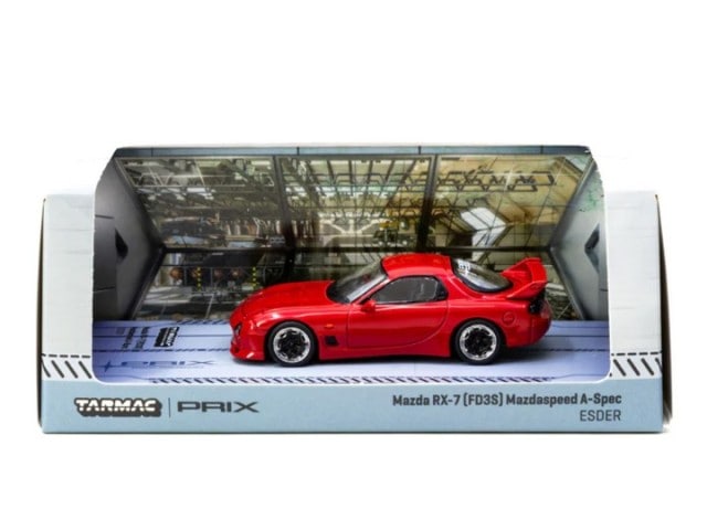 T64G-012-PRIX Tarmac Works 1:64 Mazda RX-7 FD3S Mazdaspeed A Spec ESDER Red model car