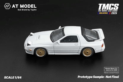 AT64005 AT MODEL 1:64 Mazda RX7 FC3S infini White / Gold Wheel