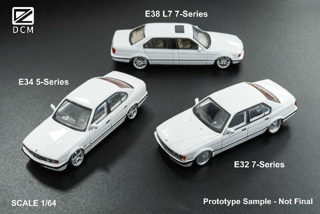 [ Pre-order ] DCM 1:64 BMW E38 L7 7 Series Lowdown White
