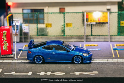 T64R-TL022-BL Tarmac Works 1:64 Honda Integra TYPE R DC5 Custom Blue Metallic modelk car