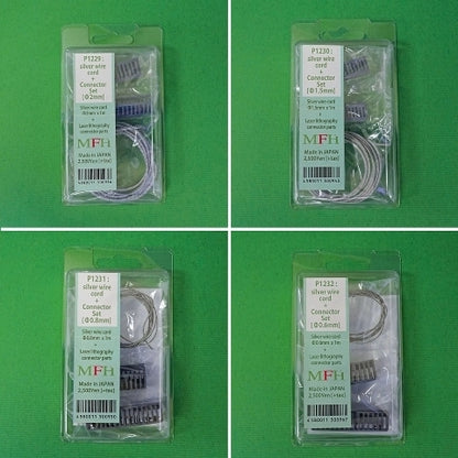 P1230 Model Factory Hiro Silver Wire Cord + Connector Set Diameter approx. 1.5mm