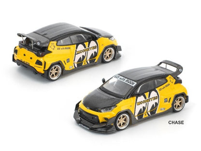 [ Pre-order ] PRE017 POP RACE x Enigma 1:64 Toyota Pandem Yaris Mooneyes Chase Color