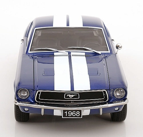 [ Pre-order ] KKDC120224 KK scale 1:12 Ford Mustang GT Fastback 1968 Blue Metallic/White